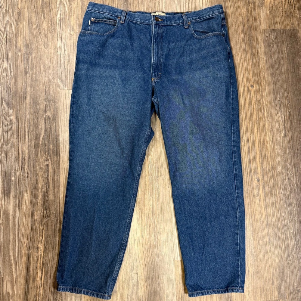 Vintage Y2K LL‎ Bean Classic Fit Mens Blue Denim Jeans 42x30 Straight Leg Cotton